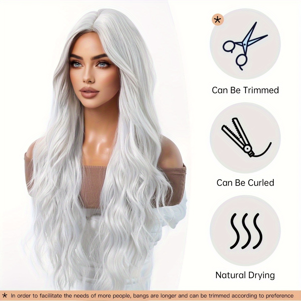 Hair Care Natural - Peruka z włókna syntetycznego marki Anxin: