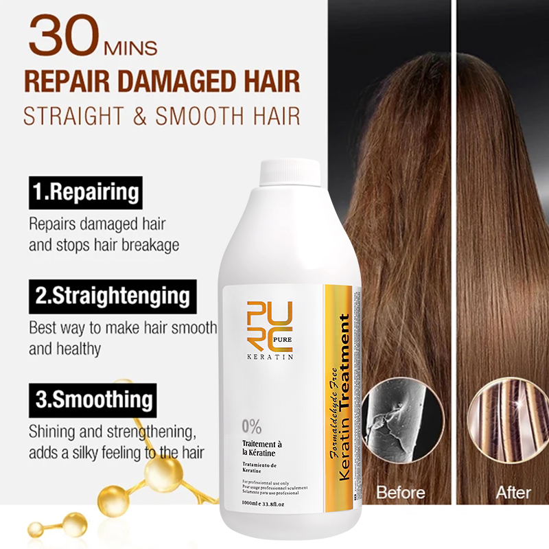 Hair Care Keratin Shampoo - 0%/5%/8%/12% Keratyna do prostowania włosów dla