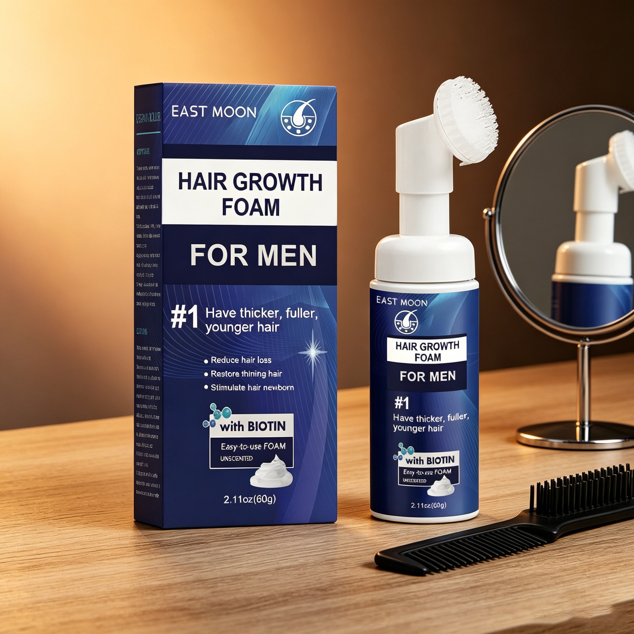 Hair Care Natural - Pianka do włosów ze silikonową szczoteczką