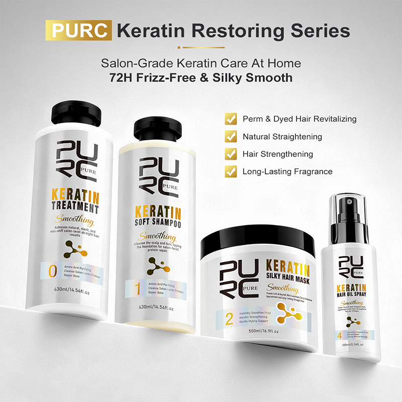 Hair Care Keratin Shampoo - Zestaw do pielęgnacji włosów z keratyną