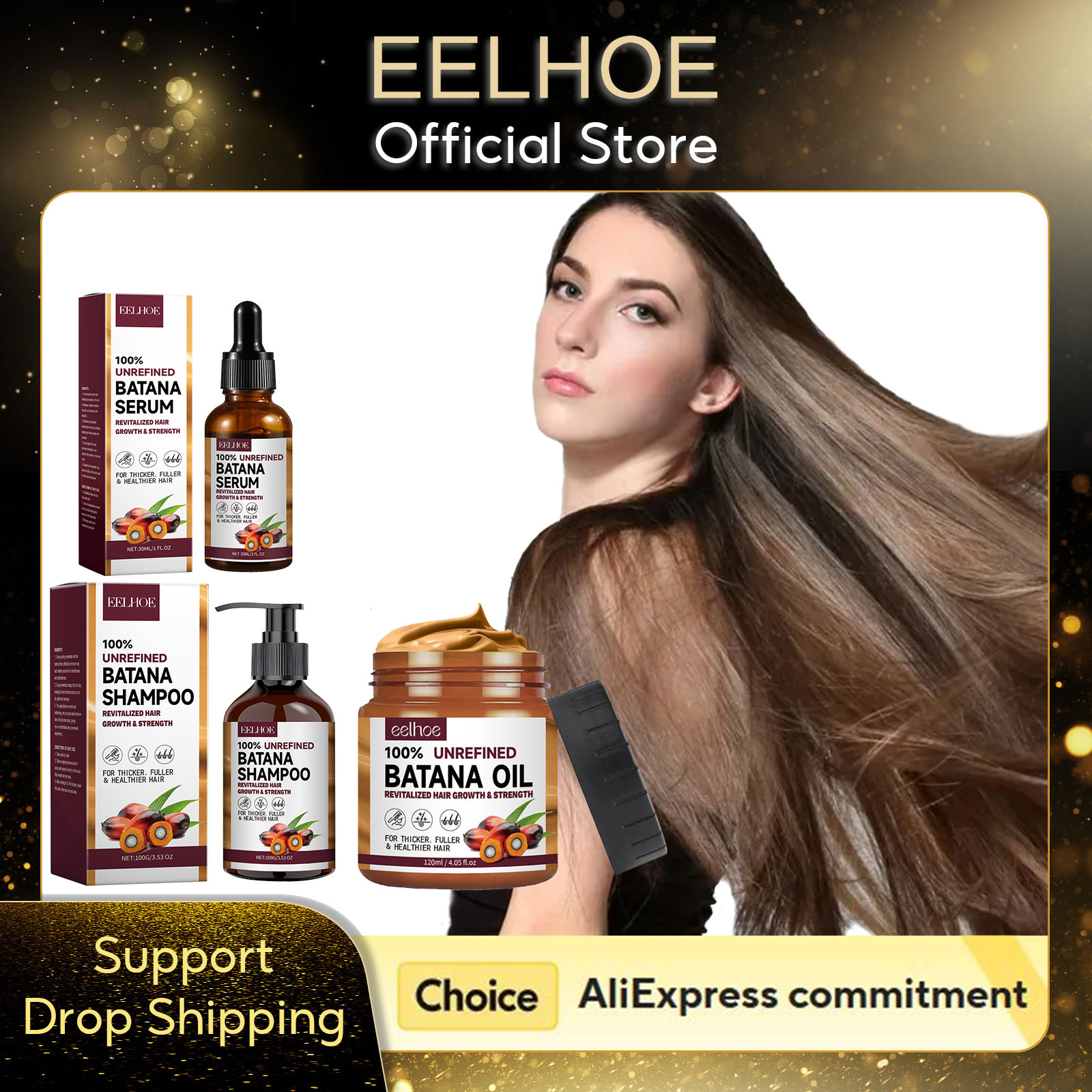 Hair Care Keratin Shampoo - EELHOE Naturalny olejek z batany Głęboko