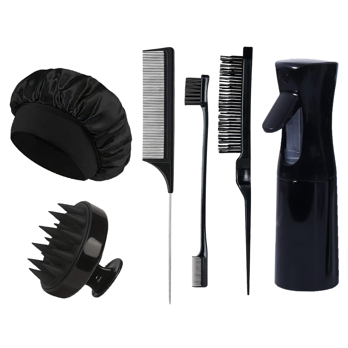 Hair Care Tools - 6-częściowy zestaw do stylizacji włosów, butelka
