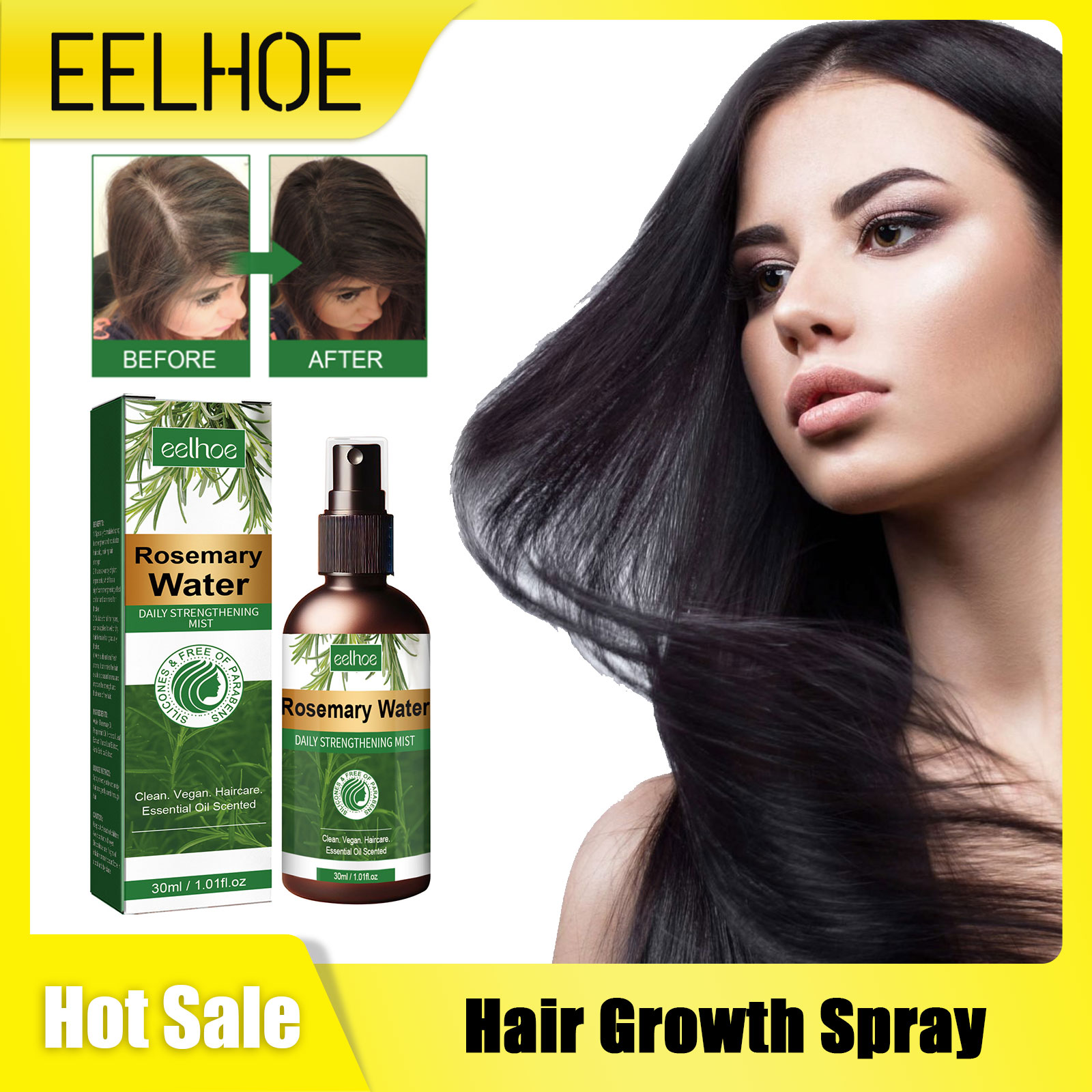 Hair Care Natural - Rozmarynowy spray do włosów Odżywczy środek