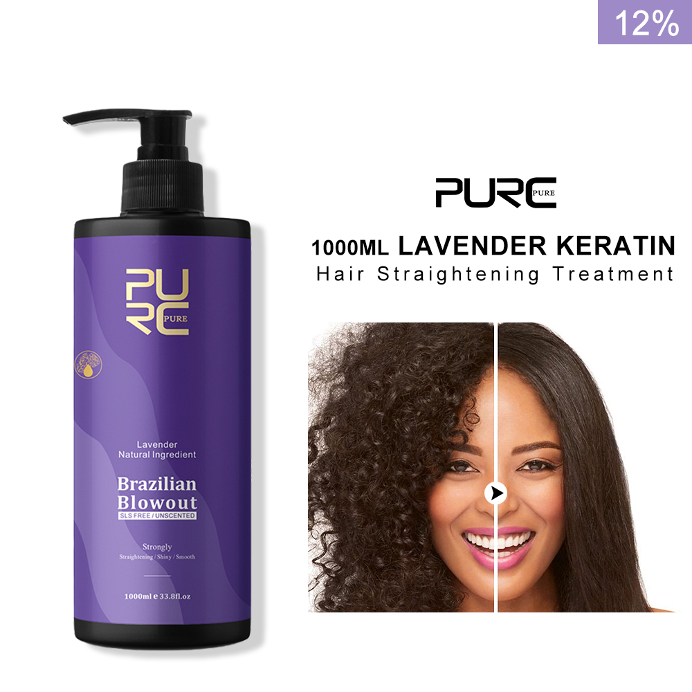 Hair Care Keratin Shampoo - PURC lawenda 12% brazylijska keratyna leczenie