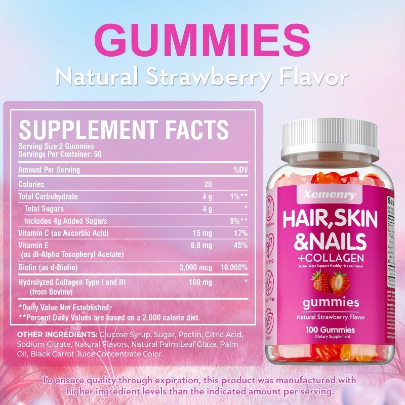Żelki na włosy, skórę i paznok – Hair Care Gummies recenzja i cena